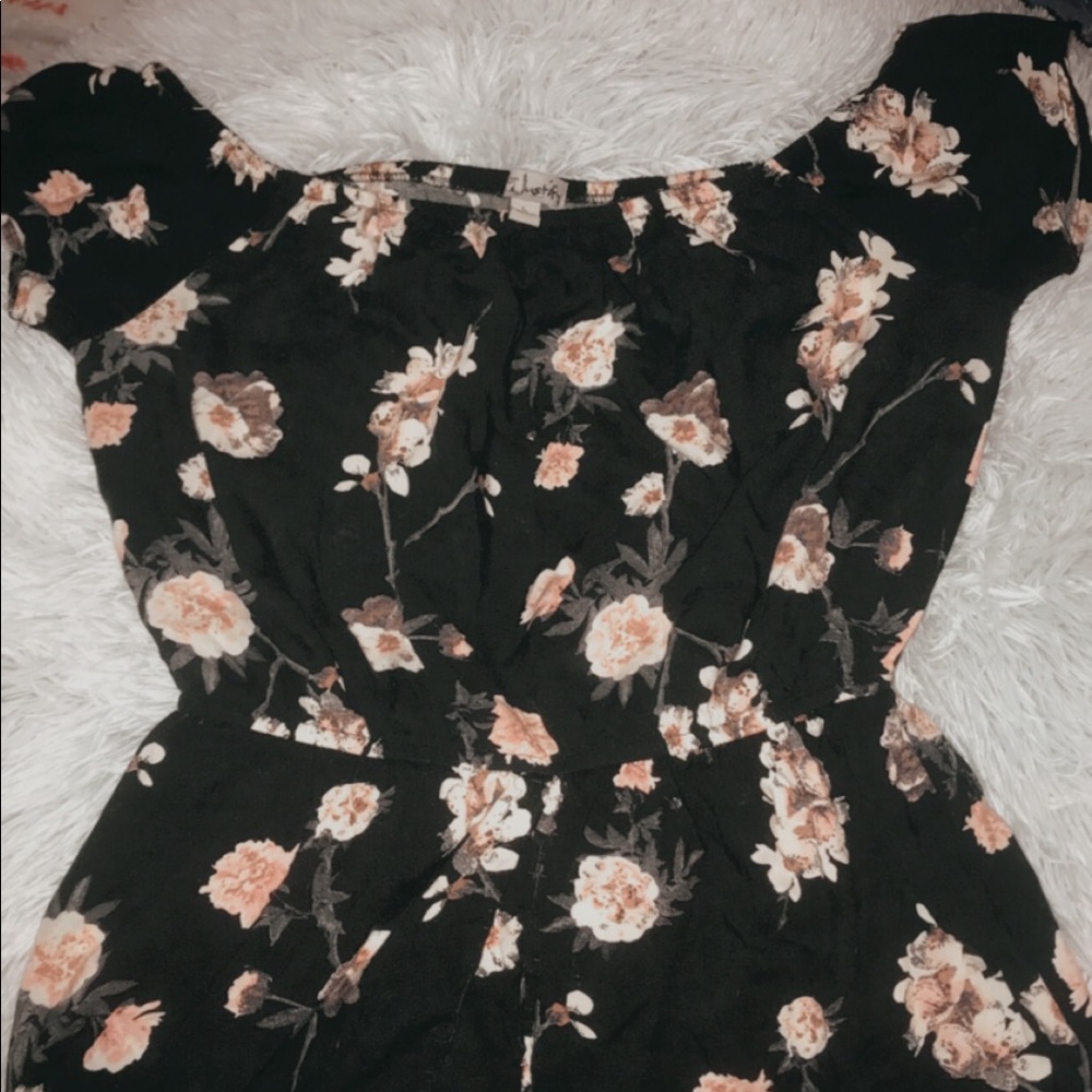 off the shoulder floral romper dress ✨🌙